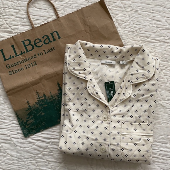 NWT LL Bean Flannel PJ Top - Picture 6 of 6